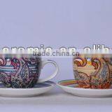 Factory Directly Supply Floral Tea Cups and Saucer in New Bone China