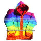 Hand Knitted woolen sweater with Hooded