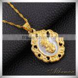 Gold Plated Flower of Life Fancy Pendant Designs for Girls Essential Oil Jewelry thumbnail-4