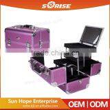 Europe Design Commercial Beauty Makeup Aluminum Trolley Case With Light and Mirror Quality Choice thumbnail-4