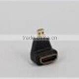 90 Degree Micro HDMID Male ToHDMI Female Adapter Black Color Top Quality