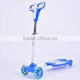 CE EN71 3 Wheel Double Pedal Folding Manual Pedal Push 120/80mm Kids Kick Scooter thumbnail-3