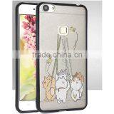 Silk Pattern TPU+PC Bumper Case for Iphone 5s 6/6s 7 Plus for Samsung Note 4 thumbnail-3