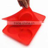 2016 New BPA Free FDA Food Grade 5 in 1 Non Stick Round Circle Silicone Burger Press thumbnail-1