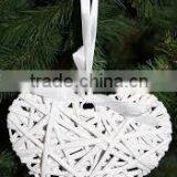 Hanging White Wicker Heart for Christmas and Wedding Decorarion thumbnail-5
