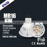 Hot selling 5w 7w 9w 80lm/w RA80/90 PF0.9 GU10 MR16 CE ROHS dimmable smd3030 led spotlight