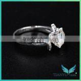 Moissanite 3 ct Yellow Gold Engagement Ring Rope Band Moissanite Jewelers thumbnail-4