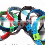 silicone id bracelet with customized epoxy logo