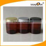 PET Jar 50g 100g 150g 250g Amber Plastic Jar With Metal Lid for Sale thumbnail-3