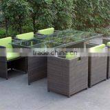 Viro rattan space saving cube dinning set