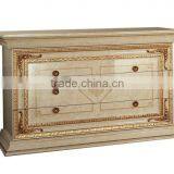 Bisini Luxurious Solid Wood Hand Carved Golden And Beige Complete Bedroom Set/European Classic Bedroom Furniture(MOQ=1 SET) thumbnail-3