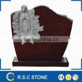 Virgin Mary Black Granite Headstone thumbnail-1