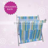 Folding Wooden Magazine Rack With Colorful Dots, Paulownia Magazine Racks for Sale thumbnail-2