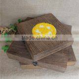 Square Vintage Lightweight Decorative Wooden Remote Storage Box thumbnail-1