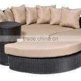 2017 Trade Assurance Hot Sale Outdoor Round Sectional Rattan Handmade Sun Chaise Sofa Daybed thumbnail-2