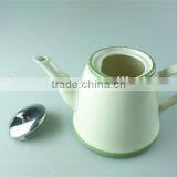 Cream Ceramic Teapot With Iron Cover With Cheap Price in Stock thumbnail-2