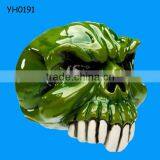 Unique Green Skull Saw Head Custom Resin Skull Head thumbnail-1