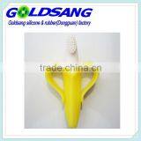 100% Eco-Friendly Silicone Baby Training Toothbrush/Baby Banana Bendable Training Toothbrush for Infant thumbnail-1