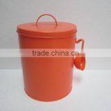 High Quality Cat Food Storage Box Metal With Scoop thumbnail-2