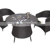Rattan garden dining table and chair set