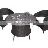 Rattan Garden Dining Table and Chair Set thumbnail-1