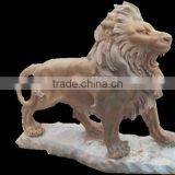 Marble Standing Lion Statue For Garden / Outdoor Use thumbnail-2