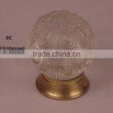Glass Knob With Brass Base Available in All Colours thumbnail-1