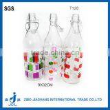 2016 ZIBO Wholesale 500ml Cylinder Glass Milk Bottle With Hand-painted thumbnail-1