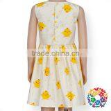 Wholesale Baby Girls New Chicken Printing Sleeve Dress Fashion Summer Cotton Dress Shirt thumbnail-3