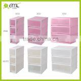 Wholsale Emc 3 Tiers Plastic Drawer Storage Cabinet With Color Print Transparent Storage Box thumbnail-5