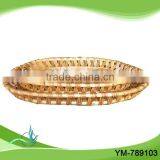 100% Handmade Oval Willow Large Tray Basket and Willow Plate thumbnail-1