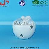 BSCI Audit Factory White Ceramic Apple Shape Candle Lantern, Small Candle Warmer Lamp thumbnail-2