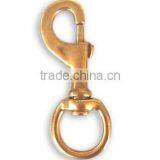1-1/8" Solid Brass Hook, High Quality Solid Brass Swivel Eye Snap Hook thumbnail-1