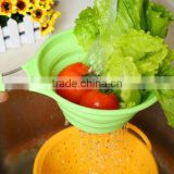 Silicone foldable colander kitchen tools strainers colanders collapsible