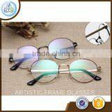 New 2016 Vintage Metal Frame Flat Lens Korean Glass Frame for Men and Women Can Match Myopia thumbnail-1