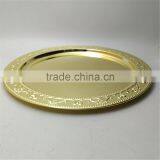 13 Inch High Quality Metal Gold Charger Plates Wedding Silver Glitter Charger Plates for Wholesale thumbnail-2