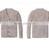 Custom 100% Cotton Long Thick Knitted Sweater Men Cardigan Sweater thumbnail-4