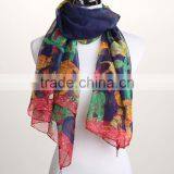 2016 Fashionable Lady Pashmina Scarf Print Polyester Scarves Wholesale thumbnail-4