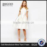 MGOO Fashion Bridesmaid Midi Dresses With Embroidery And Cap Sleeve For Young Ladies Wedding Party thumbnail-1