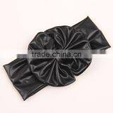 Cool Baby Girls Metal Color Headband 2017 Newborn Kids Elastic Cotton Hair Band Bows Hair Accessories thumbnail-3