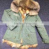 Myfur Natural Real Raccoon Fur Hood China Factory Price Parka Wholesale thumbnail-1