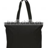 Colored Zippered Cotton Tote Bag - Made From 12 oz Cotton Canvas, Measures 15" x 20" x 5" and Comes With Your Logo thumbnail-2