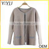 2016 Latest Designs Long Sleeve 100% Cashmere Cardigan Sweater thumbnail-1