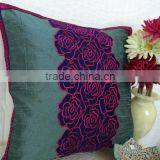 Decorative Pillow Cover, Rose Pillow Cover, Accent Pillow, Decorative Pillow for Sofa, Couch Throw Pillow, Applique Pillow thumbnail-4
