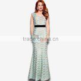 Fashhion Long Sexy Women Strap Dress V-neck Sleeveless Evening Party Maxi Gown For Wholesale thumbnail-3