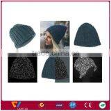 China New Arrival Fashion Knit Winter Refectlive Yarn Beanie Hats for Outdoor for Safety thumbnail-1