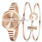 New Arrival Fashion Beautiful Fancy Ladies Gold Bracelet Watch thumbnail-2