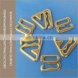 different shape golden color metal hook for underwear accessory