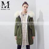 Black Parka London Style Parka Womens Colorful Fox Fur Lined Winter Parka for Girls thumbnail-3