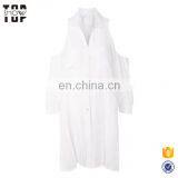 Chinese Supplier Cold Shoulder White Shirt Swimwear Woman thumbnail-2